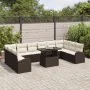 Juego de Sofá de Jardín de 11 Piezas con Cojines Marrón de Ratán Poliéster von , Outdoor-Sofas - Ref: Foro24-3348714, Preis: ...
