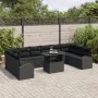 Conjunto de Sofás de Jardín de 11 Piezas con Cojines Negro Poliratán by , Outdoor sofas - Ref: Foro24-3348719, Price: 757,69 ...