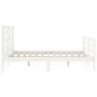 Estructura de cama con cabecero madera maciza blanco 140x200 cm de vidaXL, Camas y somieres - Ref: Foro24-3194702, Precio: 13...