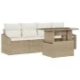 Juego de sofá de jardín de 5 piezas con cojines beige ratán sintético by , Outdoor sofas - Ref: Foro24-3348907, Price: 383,57...