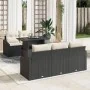 Juego de Sofás de Jardín de 6 Piezas con Cojines Negro Ratán Poli | Foro24.es | Tu tienda online para hogar, jardín y más Foro24.es