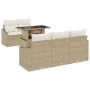 Conjunto de Sofás de Jardín de 6 Piezas con Cojines Beige Ratán Poliéster | Foro24.es | Tu tienda online para hogar, jardín y más Foro24.es