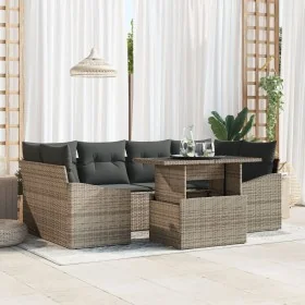 Set de Sofás de Jardín de 7 Piezas con Cojines