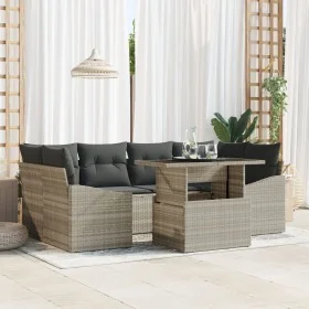 Conjunto de Sofás de Jardín de 7 Piezas con