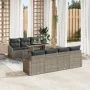 Conjunto de Sofá de Jardín de 8 Piezas con Cojines Gris Polirratán | Foro24.es | Tu tienda online para hogar, jardín y más Foro24.es