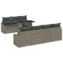 Conjunto de Sofá de Jardín de 8 Piezas con Cojines Gris Polirratán | Foro24.es | Tu tienda online para hogar, jardín y más Foro24.es