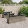 Conjunto de Sofá de Jardín de 8 Piezas con Cojines Gris Polirratán | Foro24.es | Tu tienda online para hogar, jardín y más Foro24.es