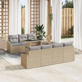 Conjunto de Sofá de Jardín de 8 Piezas con Cojines Beige de Ratán von , Outdoor-Sofas - Ref: Foro24-3348946, Preis: 582,98 €,...