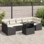Conjunto de sofá de jardín de 8 piezas con cojines negro poliratán | Foro24.es | Tu tienda online para hogar, jardín y más Foro24.es