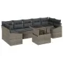 Conjunto de Sofás de Jardín de 8 Piezas con Cojines Gris Ratán Sintético | Foro24.es | Tu tienda online para hogar, jardín y más Foro24.es