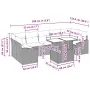 Conjunto de Sofá de Jardín de 8 Piezas con Cojines de Ratán Poliéster Marrón by , Outdoor sofas - Ref: Foro24-3348954, Price:...