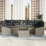 Conjunto de Sofá de Jardín de 8 Piezas con Cojines Gris Claro Poliratán | Foro24.es | Tu tienda online para hogar, jardín y más Foro24.es
