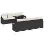 Conjunto de Sofá de Jardín de 9 Piezas con Cojines Negros de Ratán Polietileno von , Outdoor-Sofas - Ref: Foro24-3348963, Pre...