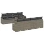 Conjunto de Sofás de Jardín de 9 Piezas con Cojines Gris Ratán Poliéster | Foro24.es | Tu tienda online para hogar, jardín y más Foro24.es