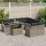 Conjunto de sofá de 9 piezas para jardín con cojines gris poliratán | Foro24.es | Tu tienda online para hogar, jardín y más Foro24.es
