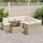 Juego de Sofá de Jardín de 9 Piezas con Cojines Beige de Ratan Multifuncional | Foro24.es | Tu tienda online para hogar, jardín y más Foro24.es