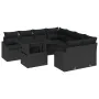 Juego de Sofá de Jardín de 9 Piezas con Cojines Negro Poliratán von , Outdoor-Sofas - Ref: Foro24-3348979, Preis: 628,33 €, R...
