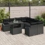 Juego de Sofá de Jardín de 9 Piezas con Cojines Negro Poliratán von , Outdoor-Sofas - Ref: Foro24-3348979, Preis: 628,33 €, R...