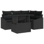 Juego de Sofá de Jardín de 5 Piezas con Cojines de Rattan Poliéster Negro by , Outdoor sofas - Ref: Foro24-3348999, Price: 39...