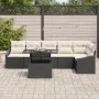 Conjunto de Sofá de Jardín de 7 Piezas con Cojines Ratán PE Negro | Foro24.es | Tu tienda online para hogar, jardín y más Foro24.es