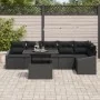 Conjunto de sofá de jardín de 7 piezas con cojines negros de poliratán von , Outdoor-Sofas - Ref: Foro24-3349019, Preis: 510,...