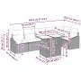 Conjunto de sofá de jardín de 7 piezas con cojines negros de poliratán von , Outdoor-Sofas - Ref: Foro24-3349019, Preis: 510,...