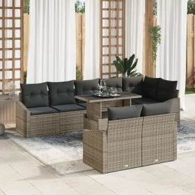 Conjunto de sofá de jardín de 9 piezas con