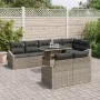 Conjunto de sofá de jardín de 9 piezas con cojines de ratán sintético gris | Foro24.es | Tu tienda online para hogar, jardín y más Foro24.es