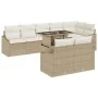 Conjunto de Sofás de Jardín de 9 piezas con Cojines Beige de , Sofás de exterior - Ref: Foro24-3349027, Precio: 686,14 €, Des...
