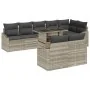 Juego de Sofá de Jardín de 9 Piezas con Cojines Gris Claro Ratán Poli de , Sofás de exterior - Ref: Foro24-3349028, Precio: 7...
