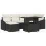 Conjunto de Sofá de 7 Piezas con Cojines Ratán Negro | Foro24.es | Tu tienda online para hogar, jardín y más Foro24.es
