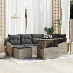 Conjunto de Sofás de Jardín de 7 Piezas con