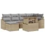 Juego de Sofá de Jardín de 7 Piezas con Cojines Beige Poliratán von , Outdoor-Sofas - Ref: Foro24-3349036, Preis: 489,12 €, R...