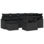 Conjunto de 7 piezas de sofá de jardín con cojines de ratán poliratan negro von , Outdoor-Sofas - Ref: Foro24-3349039, Preis:...