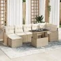 Juego de Sofá de Jardín de 8 Piezas con Cojines Beige de Ratán Sintético de , Sofás de exterior - Ref: Foro24-3349047, Precio...