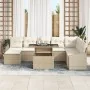 Conjunto de Sofás de Jardín de 9 Piezas con Cojines Beige de Poliratán | Foro24.es | Tu tienda online para hogar, jardín y más Foro24.es