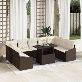 Conjunto de Sofás de Jardín de 10 Piezas con