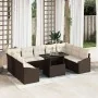 Conjunto de Sofás de Jardín de 10 Piezas con Cojines de Ratán Polipropileno Marrón | Foro24.es | Tu tienda online para hogar, jardín y más Foro24.es