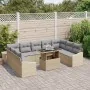 Juego de Sofá de Jardín de 10 Piezas con Cojines Beige Ratán Poliéster by , Outdoor sofas - Ref: Foro24-3349066, Price: 663,3...