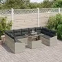 Conjunto de Sofá de Jardín de 10 Piezas con Cojines Color Gris Claro de Poliratán | Foro24.es | Tu tienda online para hogar, jardín y más Foro24.es
