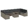 Conjunto de Sofás de Jardín de 11 Piezas con Cojines Gris de Ratán | Foro24.es | Tu tienda online para hogar, jardín y más Foro24.es