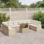 Conjunto de Sofás de Jardín de 11 Piezas con Cojines Beige de Ratán Sintético von , Outdoor-Sofas - Ref: Foro24-3349077, Prei...