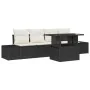 Juego de Sofás de Jardín de 5 Piezas con Cojines Negros de Poliratán by , Outdoor sofas - Ref: Foro24-3349083, Price: 381,26 ...