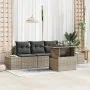 Juego de sofá de jardín de 5 piezas con cojines Gris Polirratán von , Outdoor-Sofas - Ref: Foro24-3349085, Preis: 368,54 €, R...