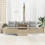 Conjunto de Sofá de Jardín de 5 Piezas con Cojines - Ratán Poliéster Beige | Foro24.es | Tu tienda online para hogar, jardín y más Foro24.es