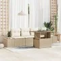 Juego de sofá de jardín de 5 piezas con cojines Beige de ratán de polipropileno by , Outdoor sofas - Ref: Foro24-3349087, Pri...