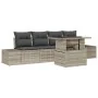 Conjunto de Sofás de Jardín de 5 Piezas con Cojines Gris Claro Poliratán von , Outdoor-Sofas - Ref: Foro24-3349088, Preis: 41...