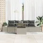Conjunto de Sofás de Jardín de 5 Piezas con Cojines Gris Claro Poliratán von , Outdoor-Sofas - Ref: Foro24-3349088, Preis: 41...