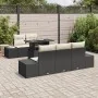 Conjunto de Sofá de Jardín de 6 Piezas con Cojines Negro de Poliratán by , Outdoor sofas - Ref: Foro24-3349093, Price: 508,87...
