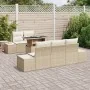 Juego de Sofás de Jardín de 6 Piezas con Cojines Beige Ratán Sintético by , Outdoor sofas - Ref: Foro24-3349097, Price: 536,1...